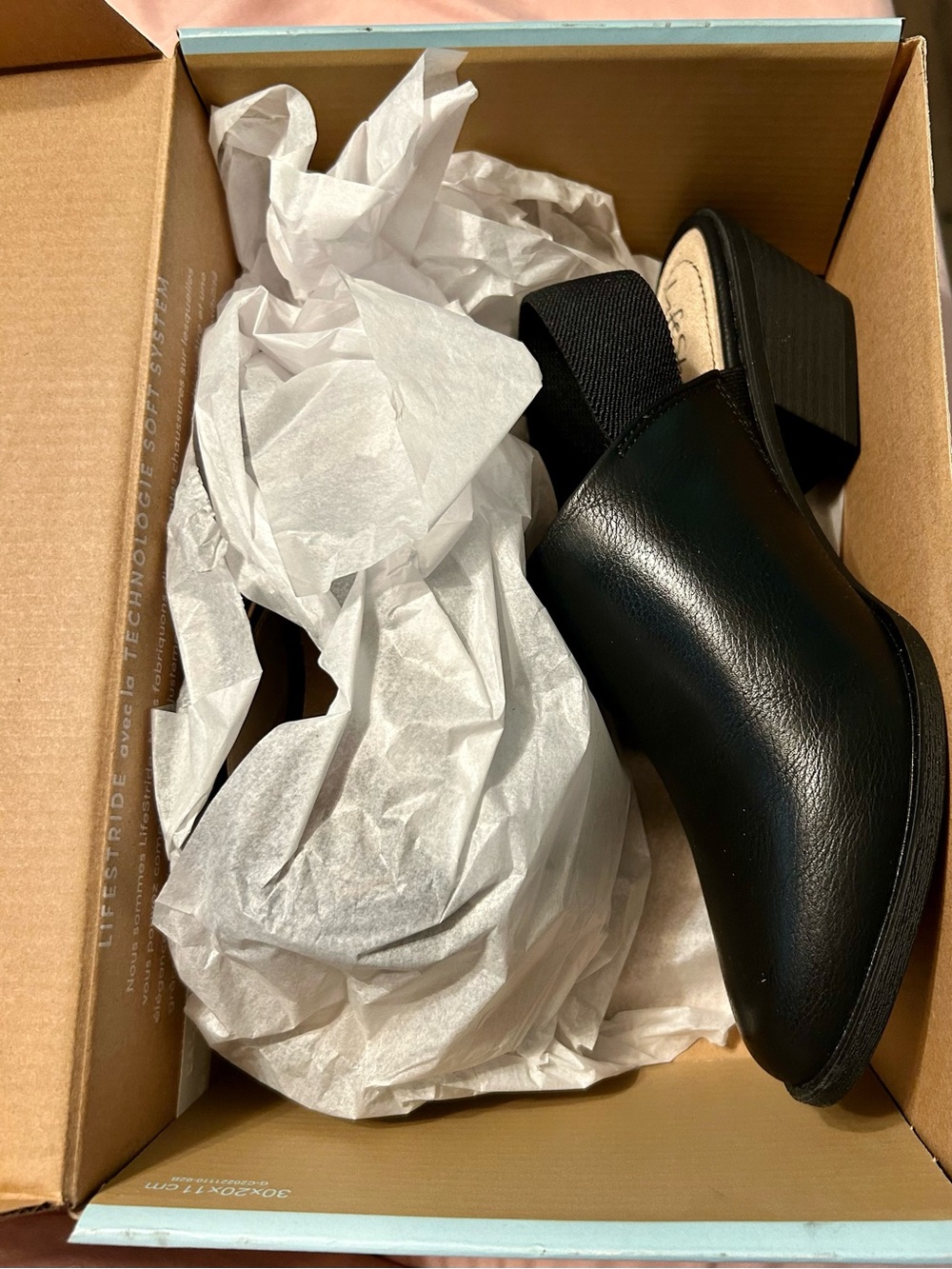 Life Stride Black Leather Slingback Mule - Picture 3 of 5
